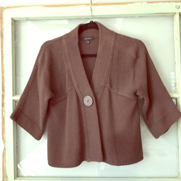West & Vine brown Sweater with button size Small - Picture 1 of 7